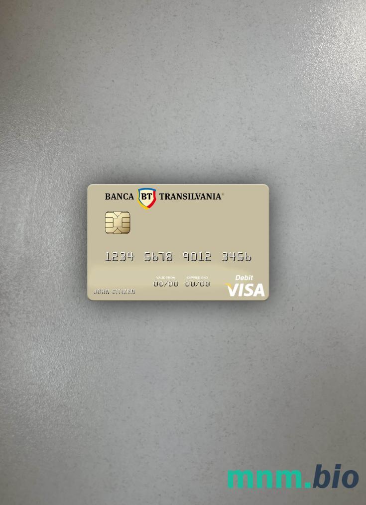 Romania Banca Transilvania visa obciążyć card wygląd fotograficzny skan PSD + zdjęcie